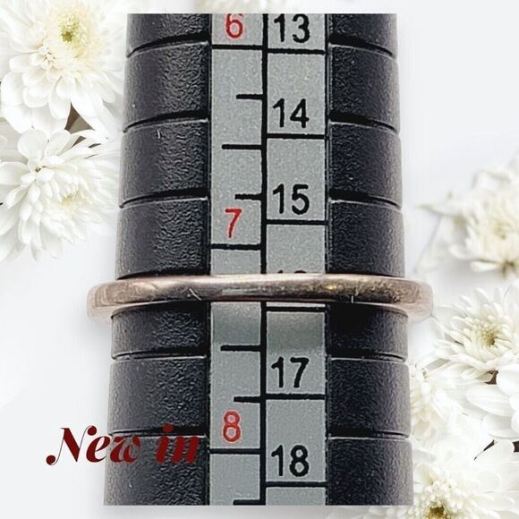 NWOT Sterling Silver Black Fire Opal Ring With Cluster Topaz Jewelry Gift - Picture 13 of 14